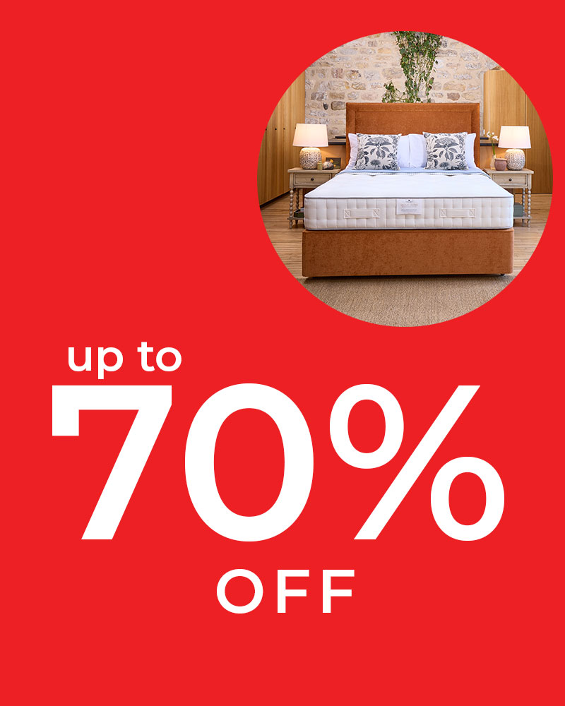 Up to 70% off Selected Clearance Beds & Furniture in our Bristol Showrooms.